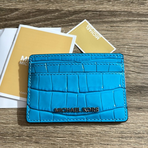 MK Card Case Croc Patent Leather NWT - Picture 1 of 6
